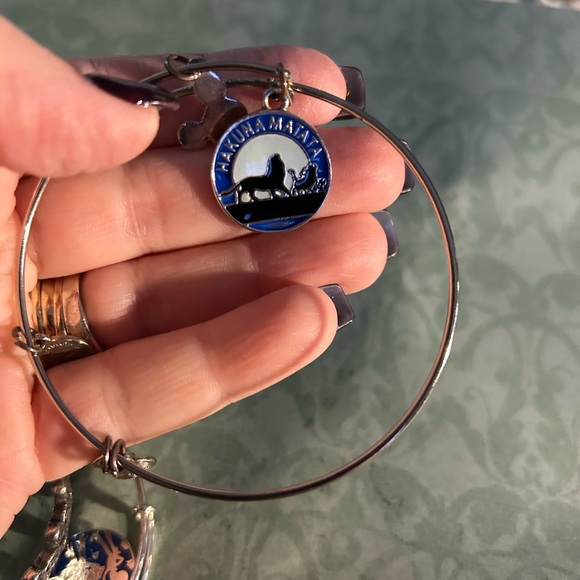 set of three Disney Alex and Ani, Pixar, silver bracelets, Mickey wrap around. - Picture 8 of 14